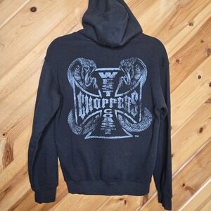 Vtg West‎ Coast Choppers Hooded Sweatshirt Size S Y2K 90s Biker Streetwear- Read